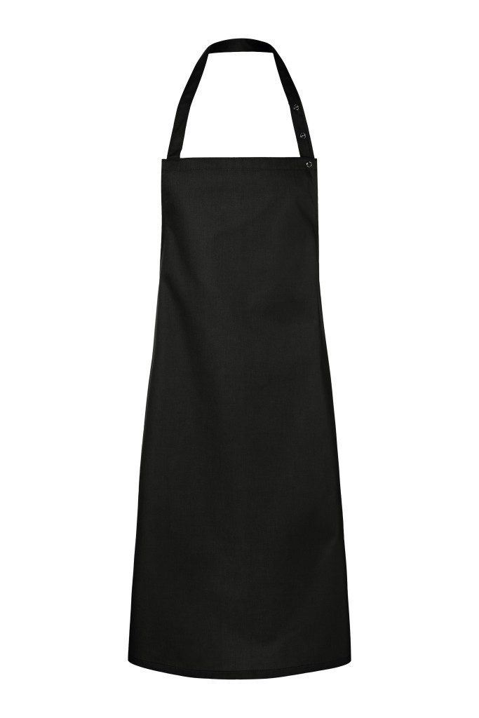 Karlowsky Fashion Kochschürze Karlowsky Latzschürze SANTORINI 75 x 95 cm Druckknopf Schwarz