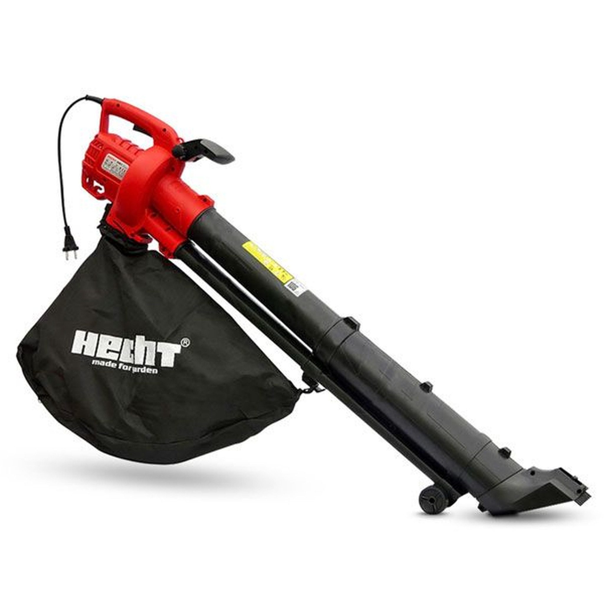 Hecht Elektro-Laubbläser 2in1 Laubsauger 45L Fangkorb 3000W mit Räder, 15:1 Mulchverhältnis, mit Tragegurt, 4,1 kg