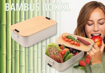 TROIKA Lunchbox Lunch-Box XL mit Bügelverschluss BAMBUS BOX XL