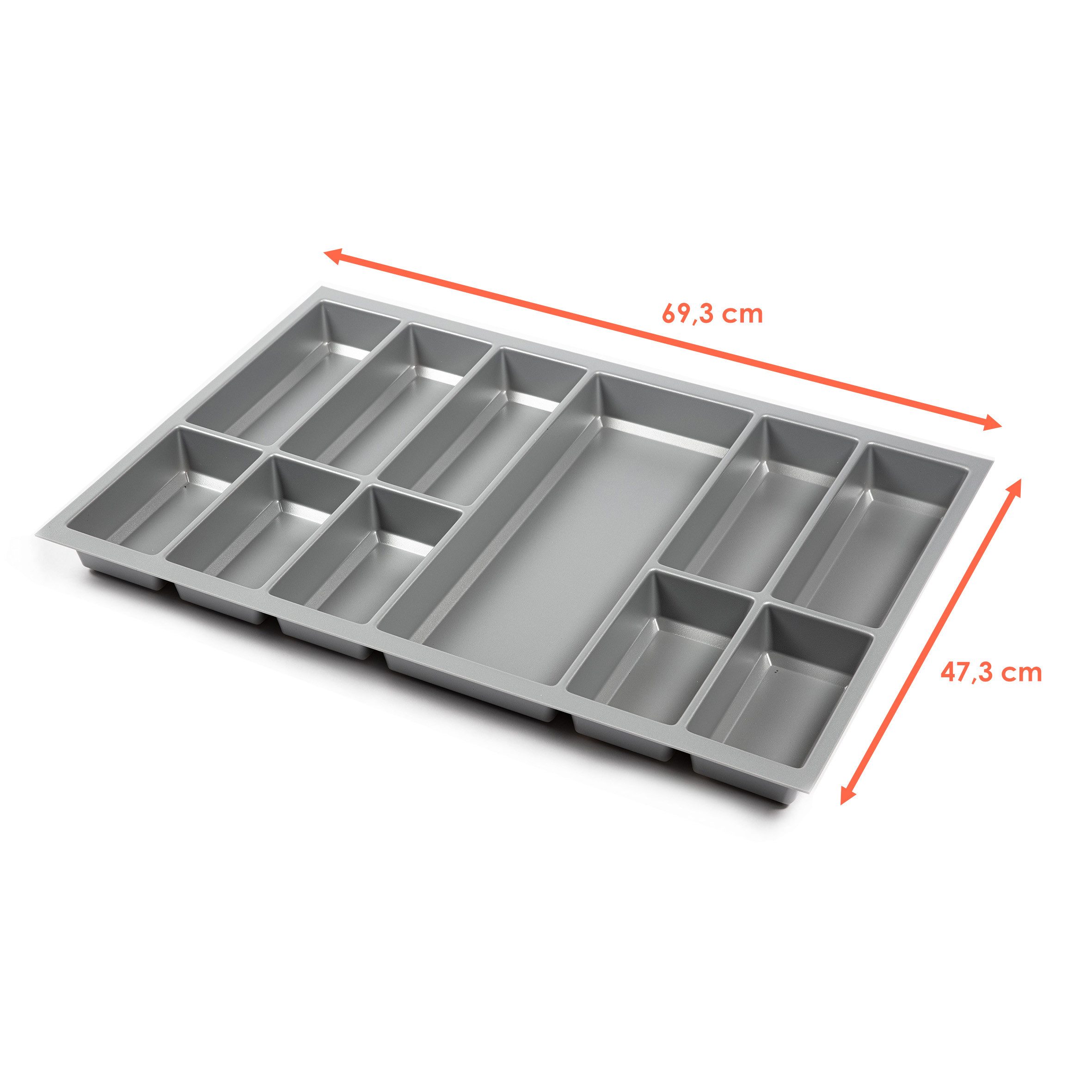 Spetebo Schubladeneinsatz Kunststoff Besteckeinsatz für Küchenschubladen 80 günstig online kaufen