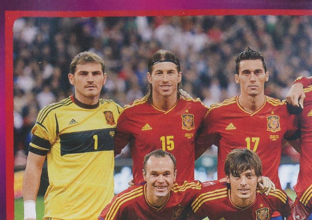Panini Sammelkarte Panini EM 2012 deutsche Version - Sticker 283 - Team - Spanien