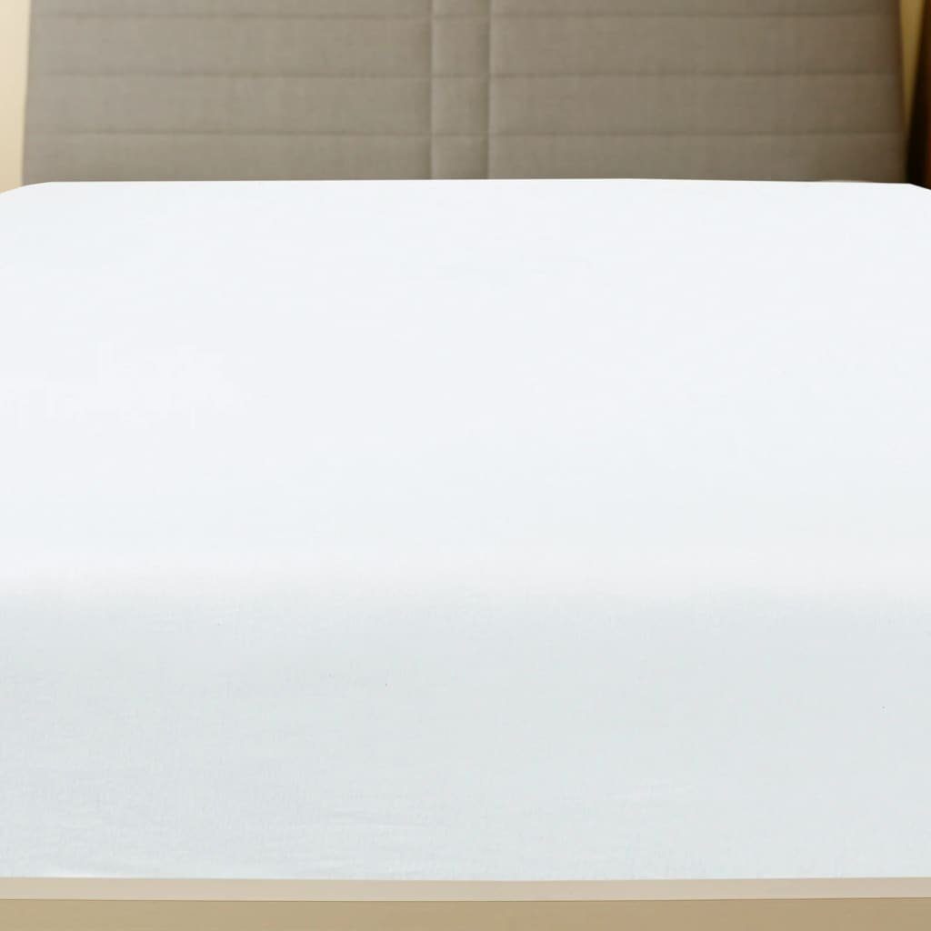 Jersey Tagesdecke Baumwolle, 100x200 cm Spannbettlaken vidaXL Weiß