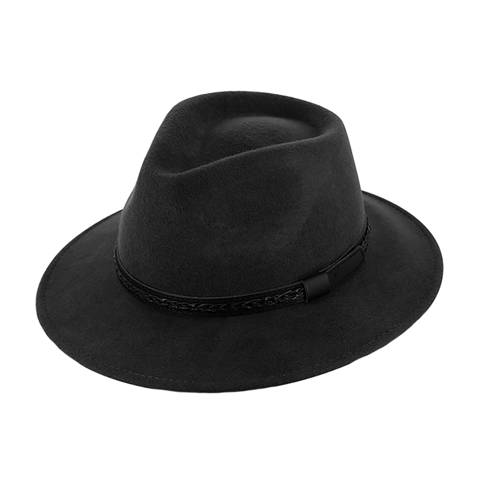 Fiebig Filzhut Fiebig Wollfilzhut Traveller Edison uni Schwarz