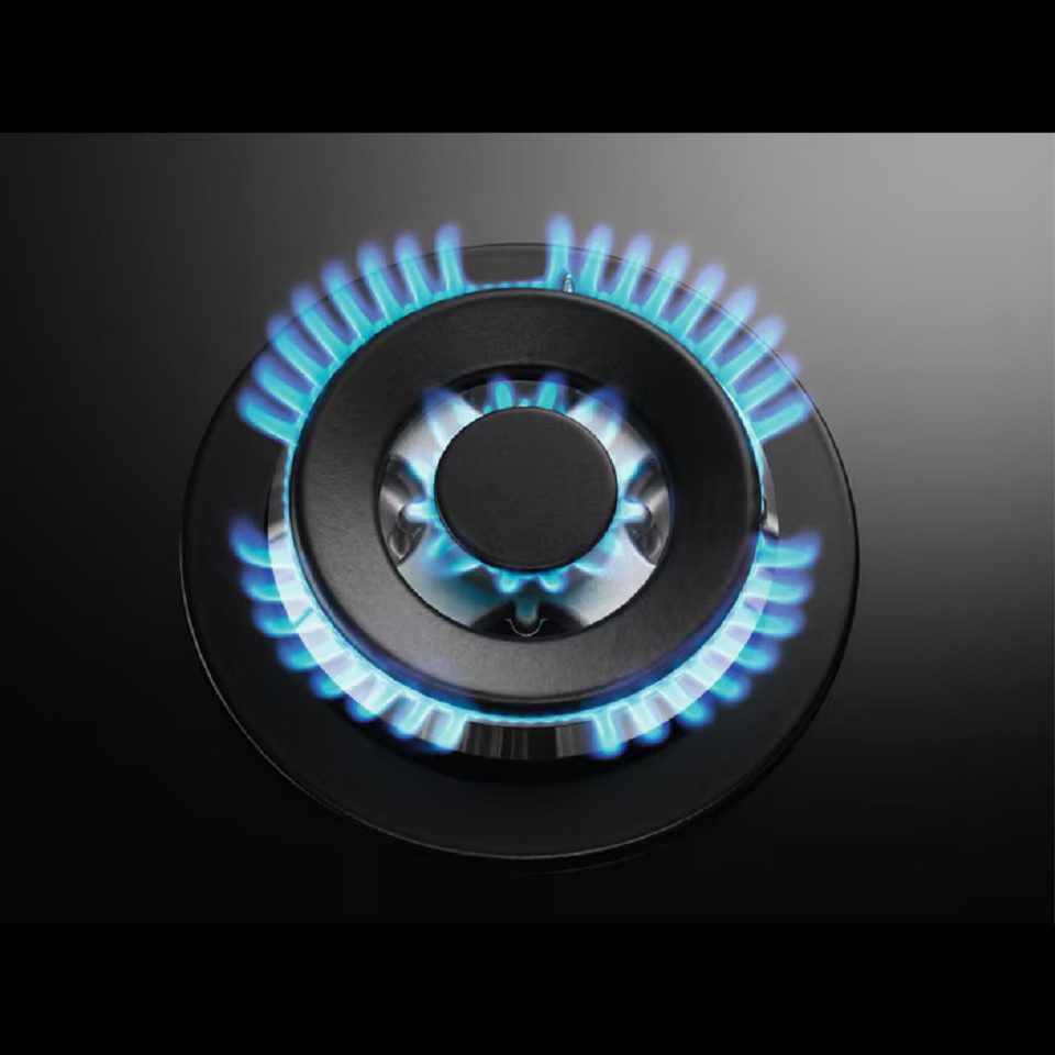 AEG Gas-Kochfeld 6000 HKB64420NB, Thermosicherung, Bedienknebel, 1 Wok Kochstelle