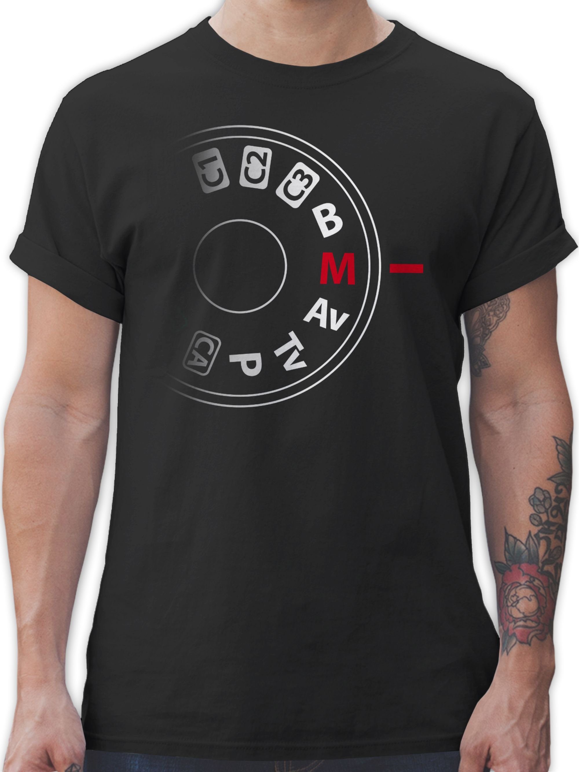 Shirtracer T-Shirt Kamera Einstellrad Fotograf Fotografie Geschenk Fotografen Fotografie Zubehör