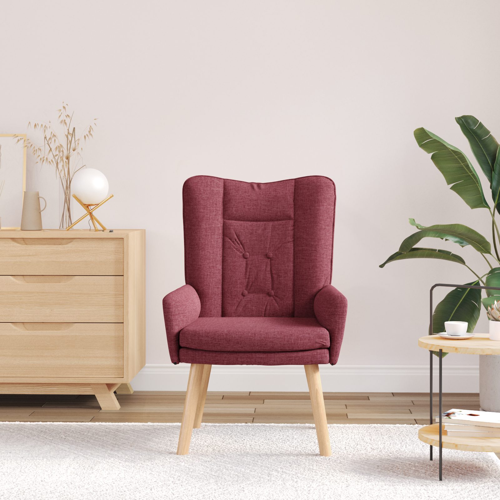 vidaXL Sessel Relaxsessel Weinrot Stoff (1-St) günstig online kaufen