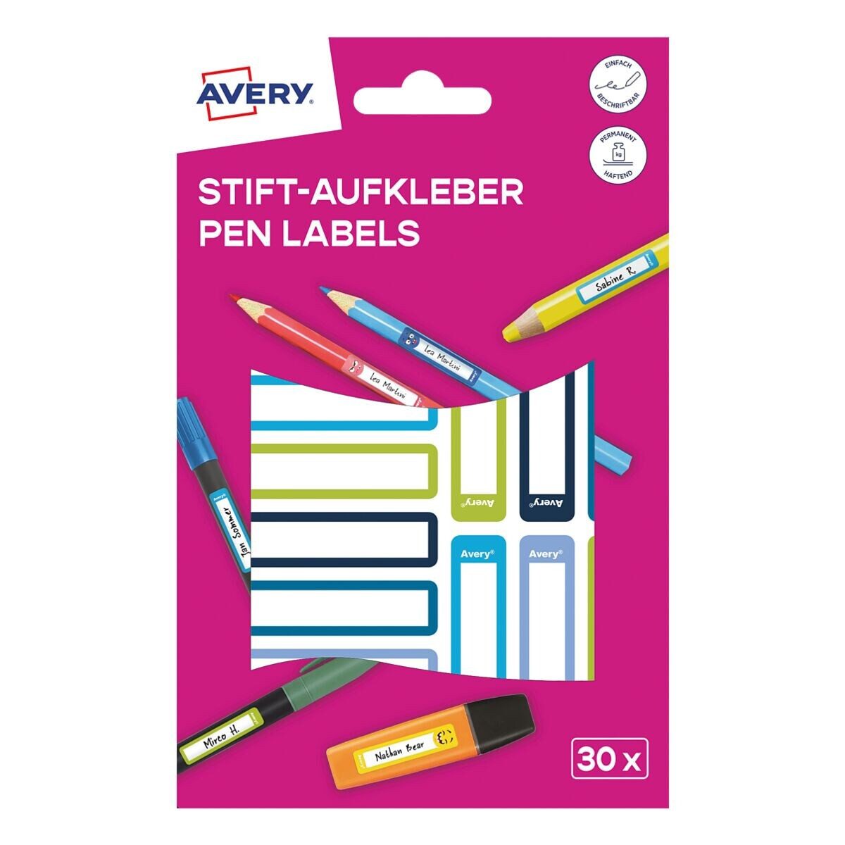 Avery Zweckform Etiketten, 30er Pack Stift-Aufkleber