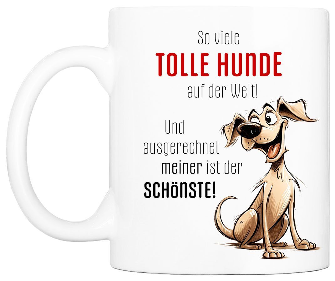 - Kaffeetasse bedruckt, ml TOLLE Spruch Hundefreunde, Geschenk, beidseitig Tasse Keramik, mit handgefertigt, für Cadouri mit HUNDE 330 Hundespruch,
