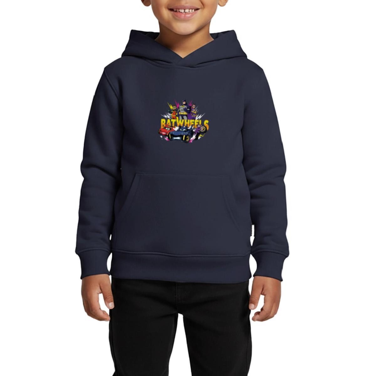Spreadshirt Hoodie Batwheels Logo Mit Superhelden Und Ihren Autos Kinder Premium Hoodie (1-tlg)