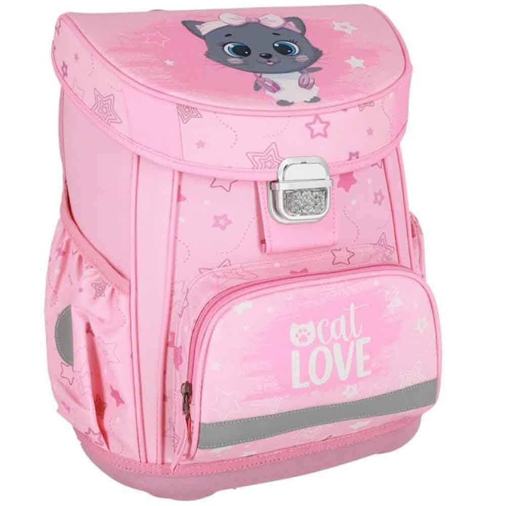Spirit Schulranzen Set Vision 11-teilig 2026 Mädchen rosa grau Cat Love