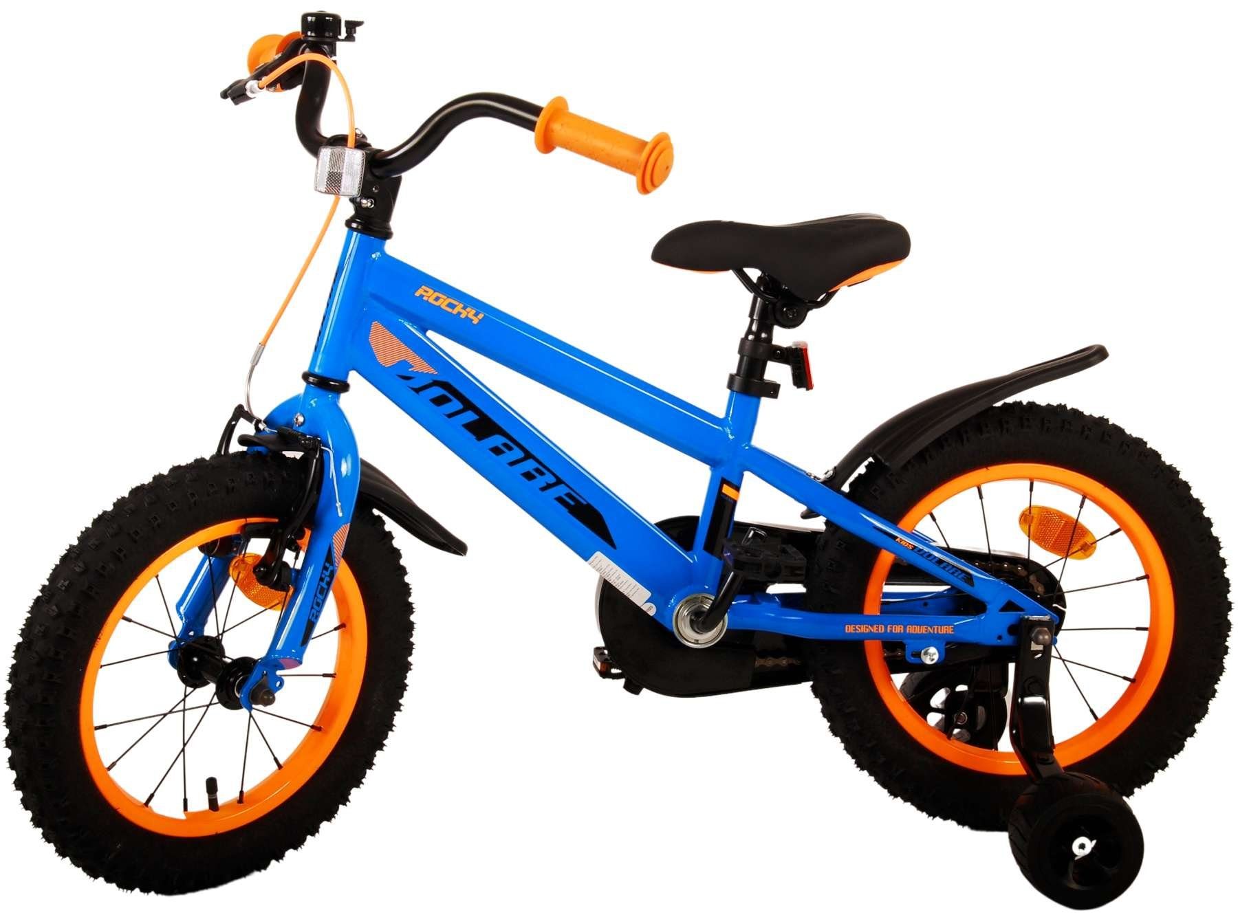 - Gang, Rocky Volare Fahrrad Rücktritt - Kinderfahrrad 14 mit 1 Stützräder - Zoll und (Jungsfahrrad Jungen Handbremse, Sicherheitsgriffe), Fahrrad TPFSports Zoll - ohne Kinderrad Blau - 14 Jungs Schaltung Kinder