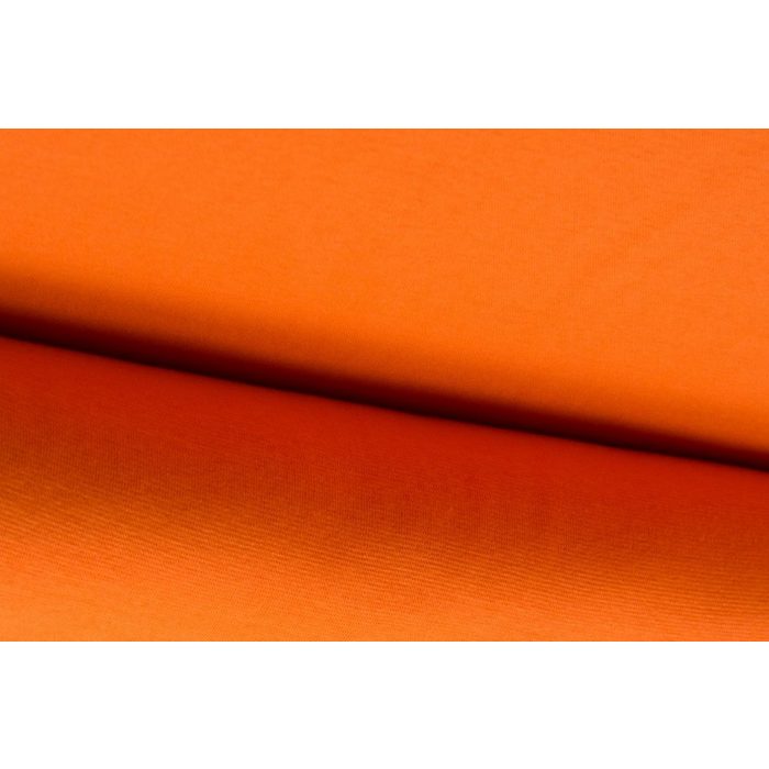 Corileo Stoff Bündchen Uni Orange Stoff Meterware