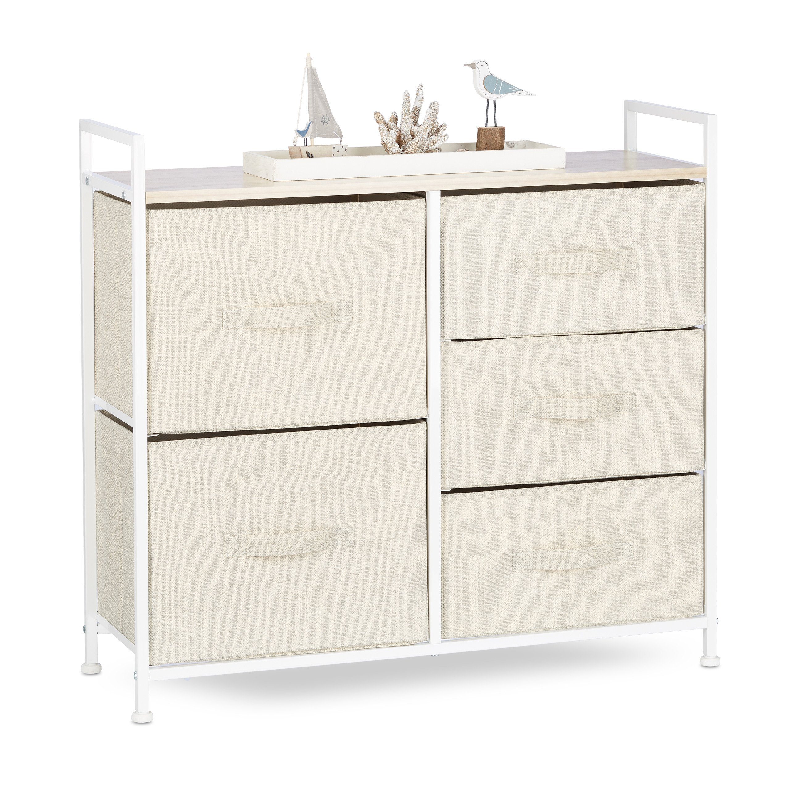 relaxdays Standregal Regalsystem verschiedene Varianten beige, F günstig online kaufen