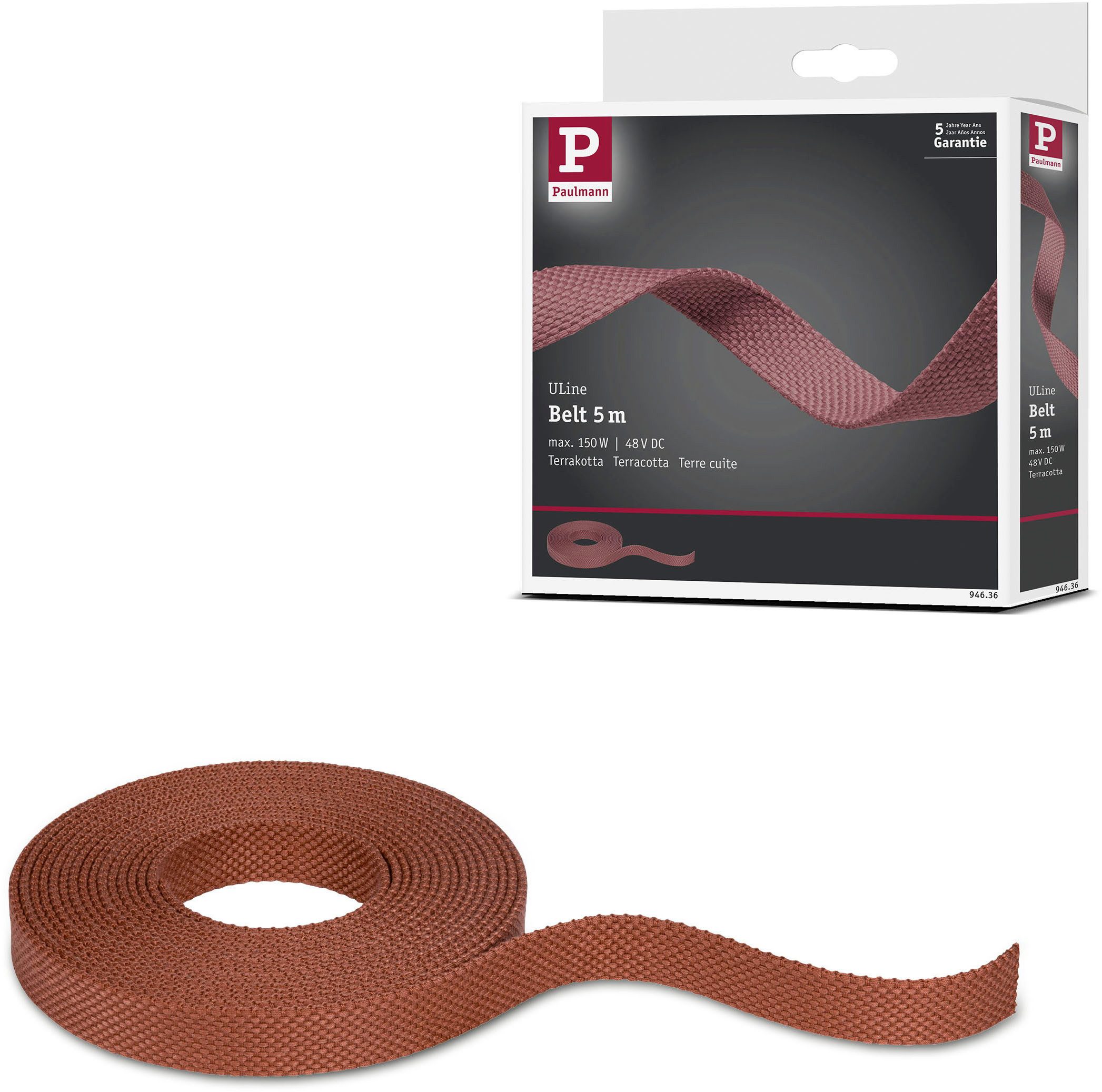 Paulmann Hängeleuchte ULine Gurt Belt 5m, ohne Leuchtmittel