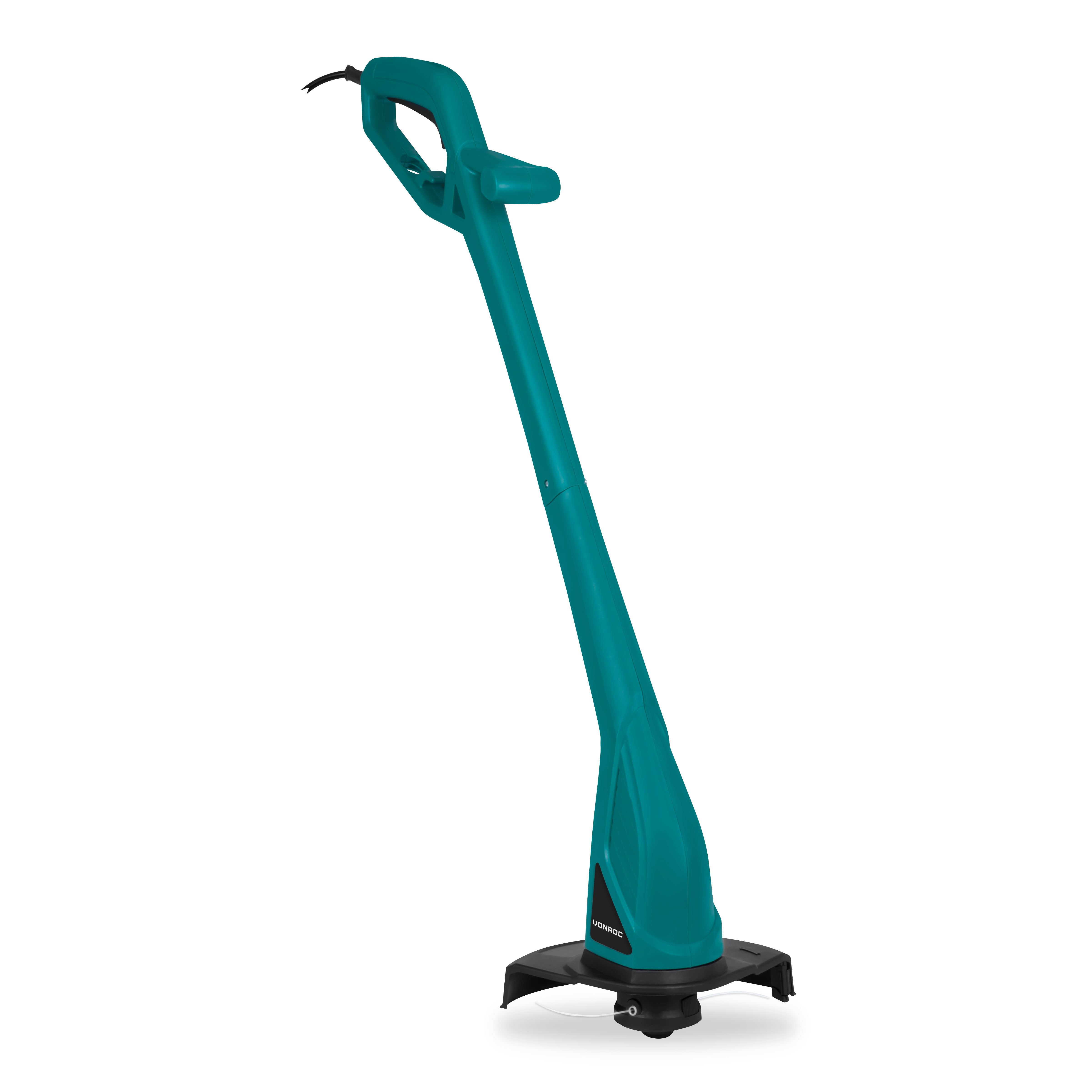 VONROC Elektro-Rasentrimmer lektrisch 300W - Trimmer für Garten mit Kabel -, 23 cm Arbeitsbreite Faden, Kantenschneider Rasen - Tap and Go System inkl. 4M Drahtspule