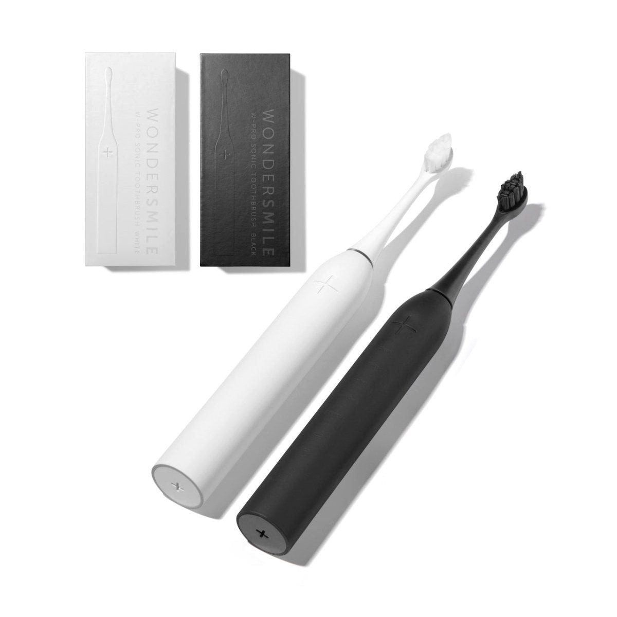 Wondersmile Schallzahnbürste Couple Bundles - Testsieger - 100 Tage risikofrei testen, Aufsteckbürsten: 2 St., Integrierter Zungenreiniger