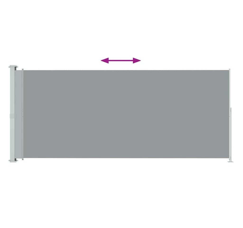 Thumbnail - vidaXL Seitenmarkise Seitenmarkise Ausziehbar 200x500 cm Grau (1-St)