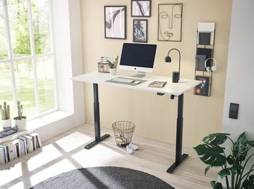 Schreibtisch Schreibtisch, TETSU, Weiß, B 160 cm, T 77 cm