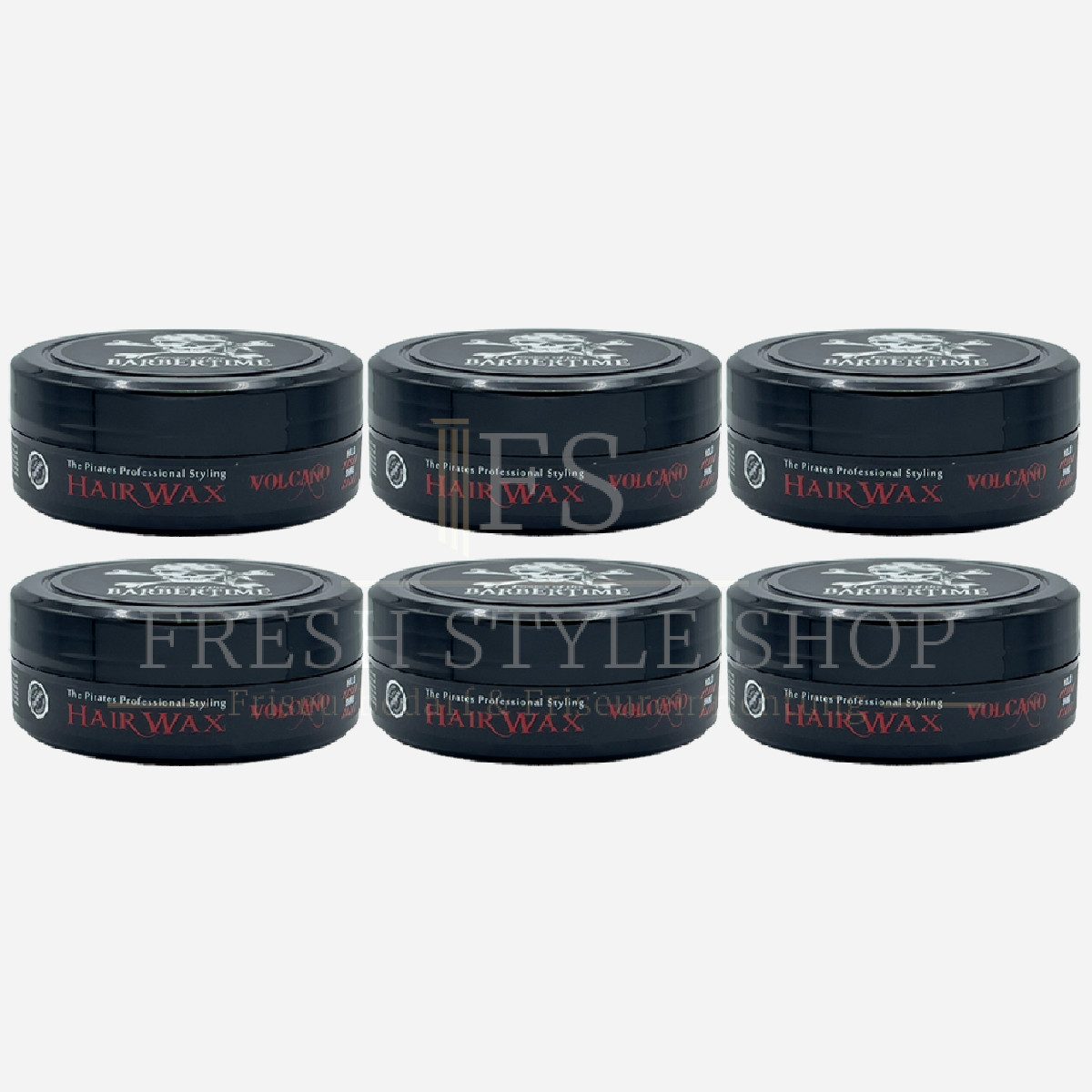 BARBERTIME Воск для волос 6x Воск для волос Hair Wax Styling Wax 150ml Volcano, 6-tlg.
