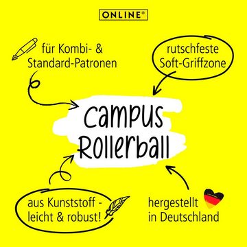 Online Pen Tintenroller Campus Tintenpatronen-Rollerball, ergonomisch, ideal für die Schule, hergestellt in Deutschland