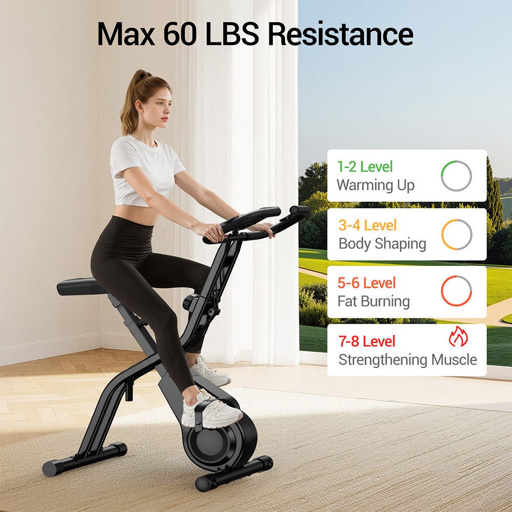 ROBORE Heimtrainer CBX10 Speedbike, 8-stufige Einstellbarkeit, 136 kg Belastbarkeit, LCD-Anzeige, 8-stufige Einstellbarkeit, Verstellbarer Sitz & Lenker