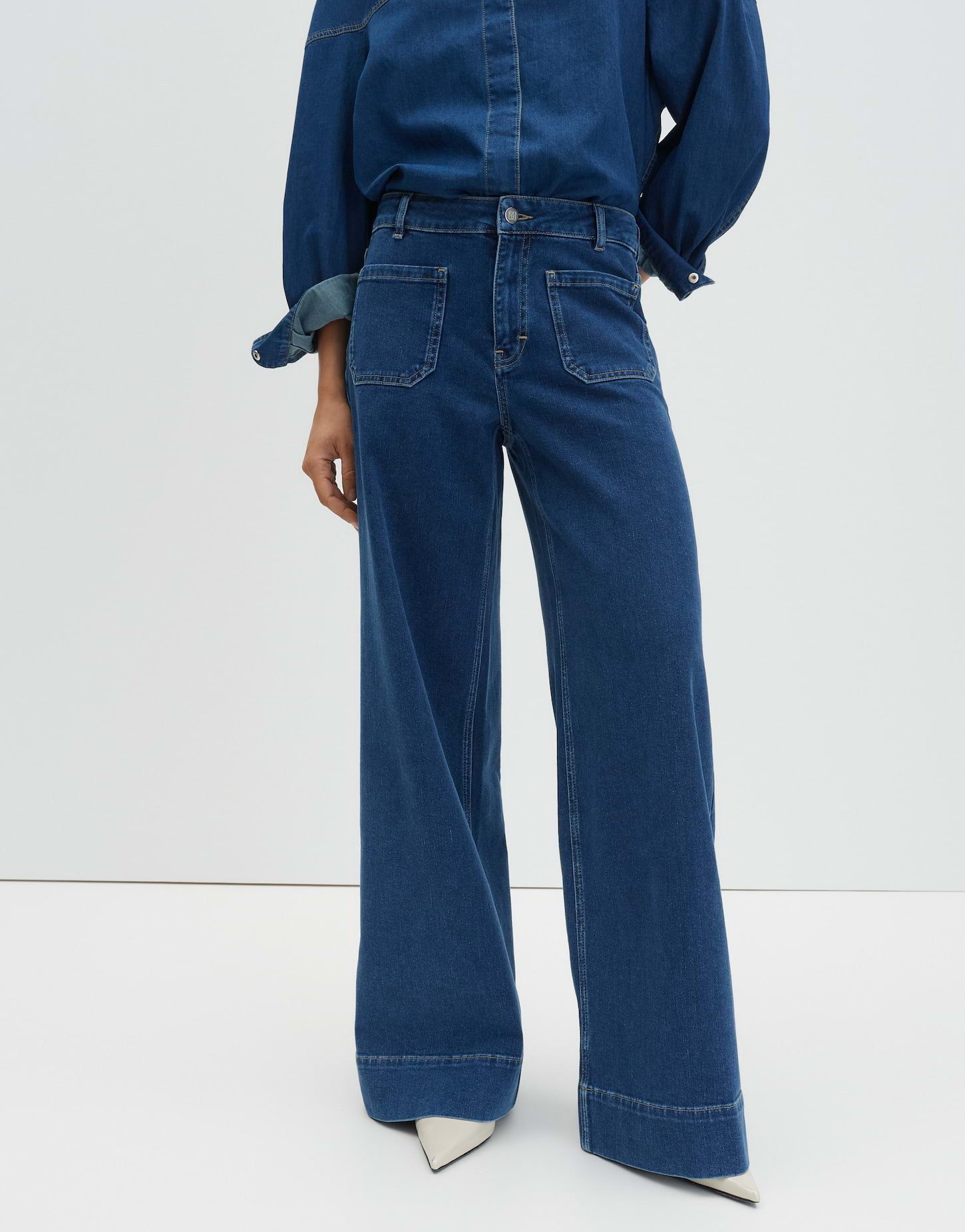 someday Palazzohose CELLMA FRENCH aus BCI Cotton Mix Mid Rise weiter, gerad günstig online kaufen