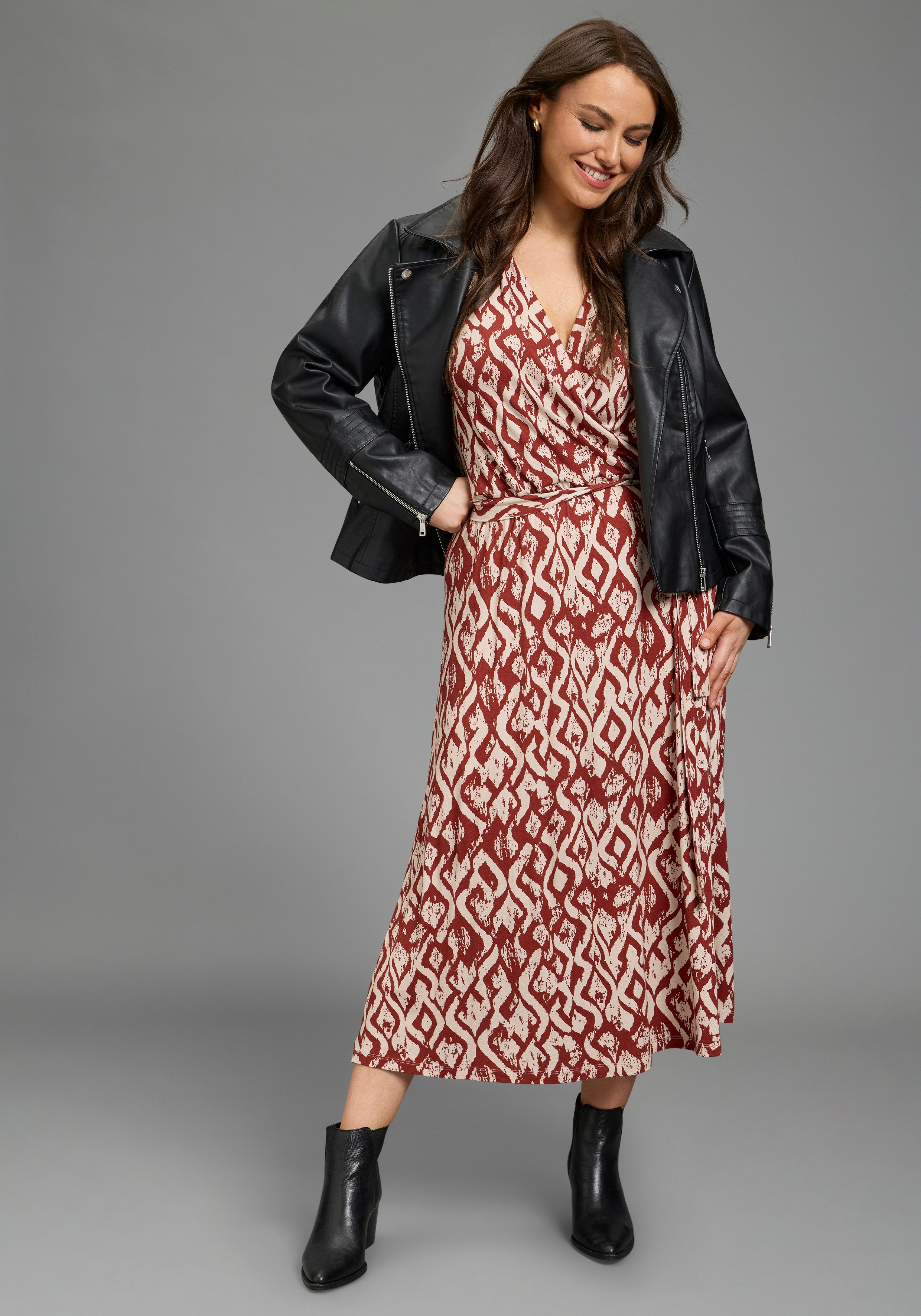 Laura Scott CURVE Jerseykleid wadenlanger Schnitt, aus weichem Jersey, elas günstig online kaufen