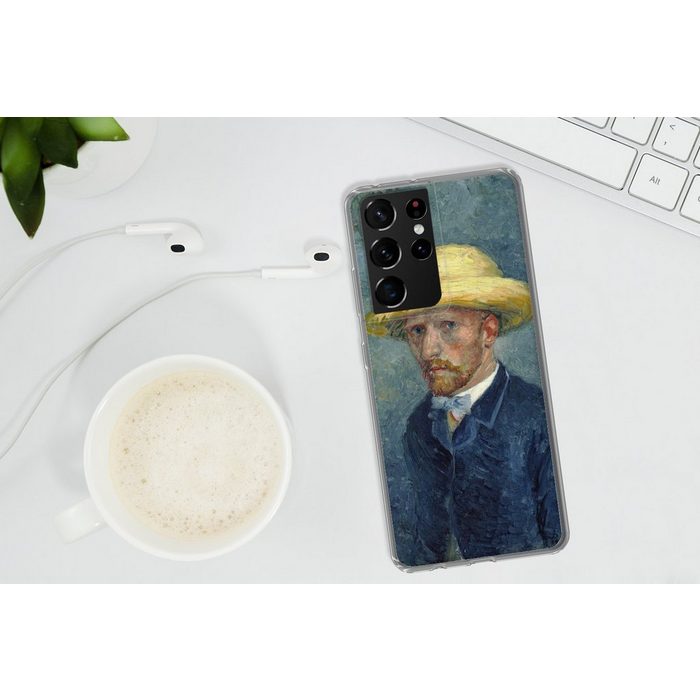 MuchoWow Handyhülle Selbstbildnis mit Hut - Vincent van Gogh Phone Case Handyhülle Samsung Galaxy S21 Ultra Silikon Schutzhülle CB11535