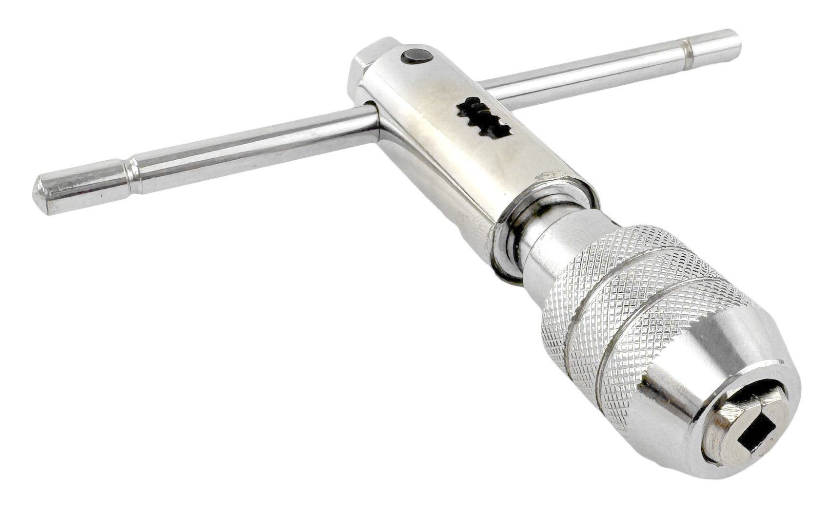 WELDINGER Gewindebohrer Gewindebohrer Halter Ratsche und für Akkuschrauber M3-M12 in Box, Set, 6-tlg., Halter für Gewindebohrer M3-M12