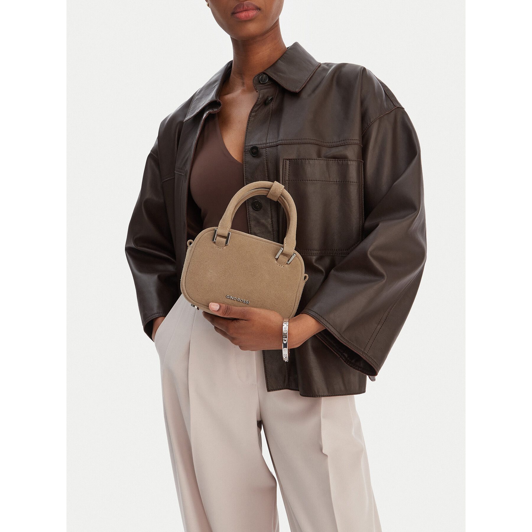 Handtasche Gino Rossi Damenhandtasche Beige