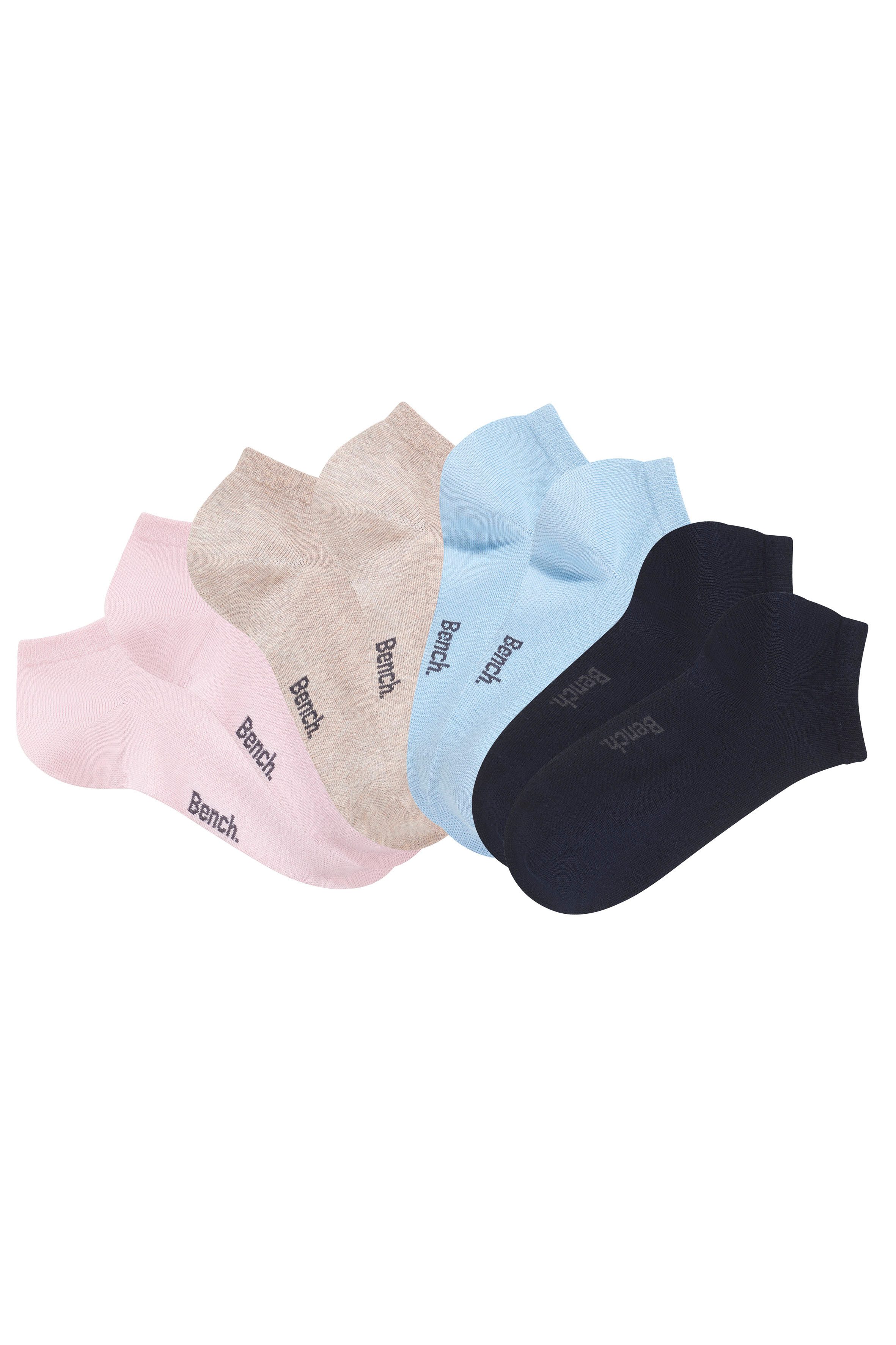Bench. Sneakersocken Damensocken Logosocken klassisch mit Baumwolle (Packung, 8-Paar, Gr. 35-38 und 39-42) mit weicher Baumwolle – Bild 2 von 5
