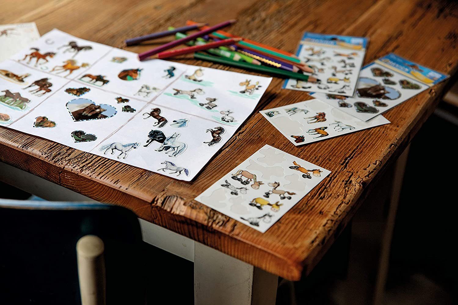 Avery Zweckform Aufkleber AVERY Zweckform ZDesign Sticker KIDS "Pferde", beglimmert
