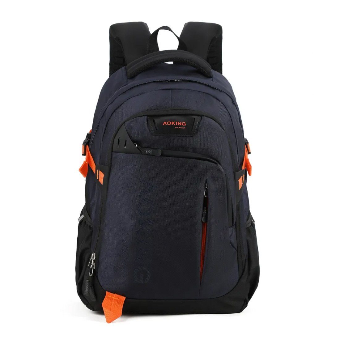 Reise (Laptopfach) Freizeit Aoking stufenlos verstellbar, Rucksack Freizeitrucksack (blau), Uni Sport gepolstert Schule Arbeit