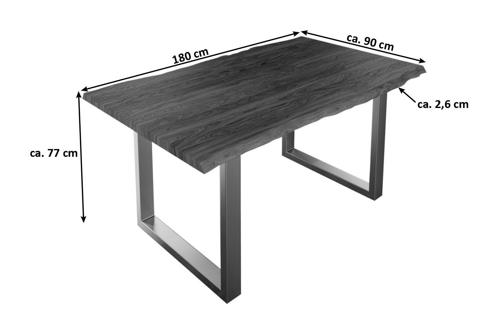 Loreno® Baumkantentisch Lauren, Tisch Baumkante 180 günstig online kaufen