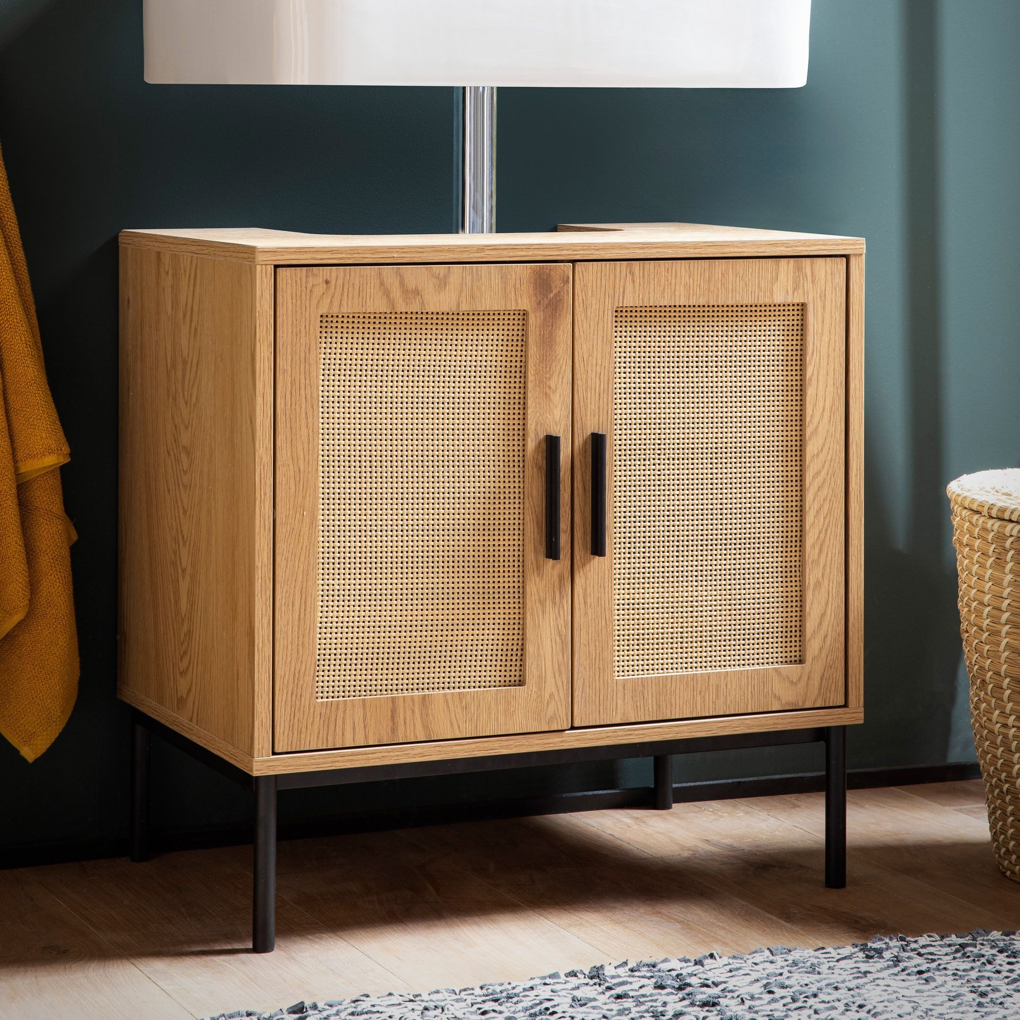 FINEBUY Waschbeckenunterschrank FB104642 Badschrank 60x60x40 cm Unterschran günstig online kaufen