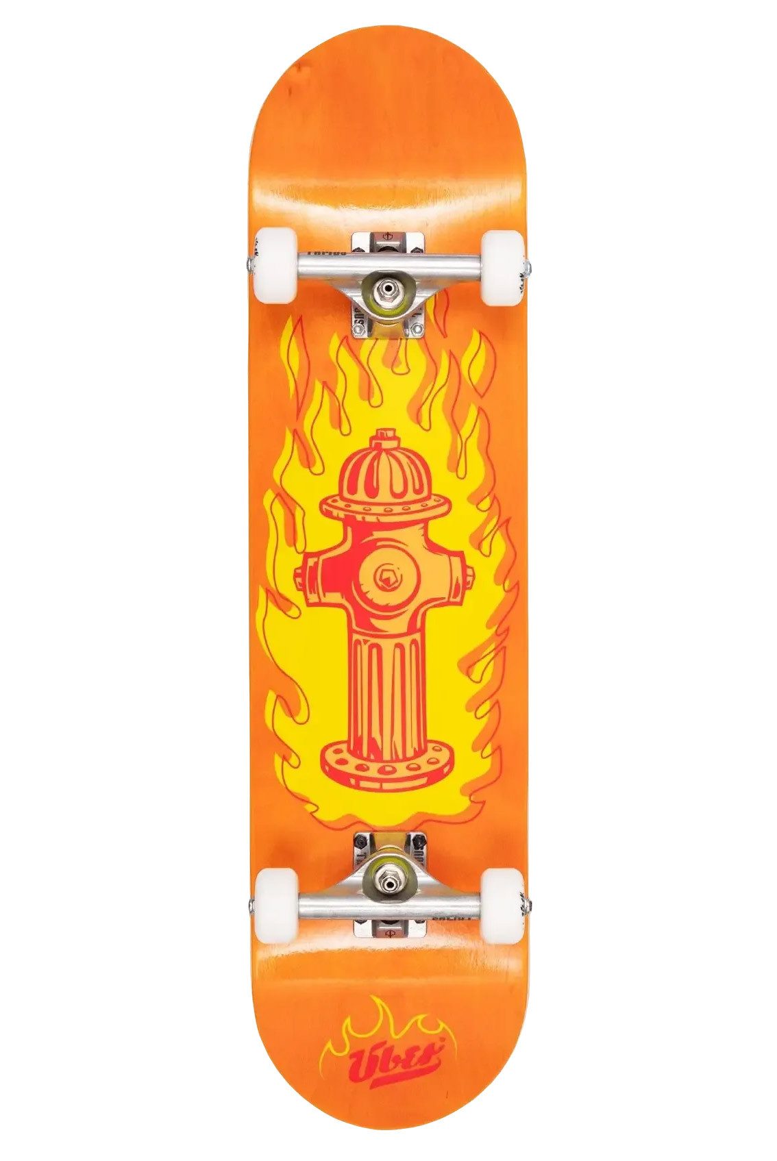 Über Skateboard On Fire, verschiedene Deckbreiten