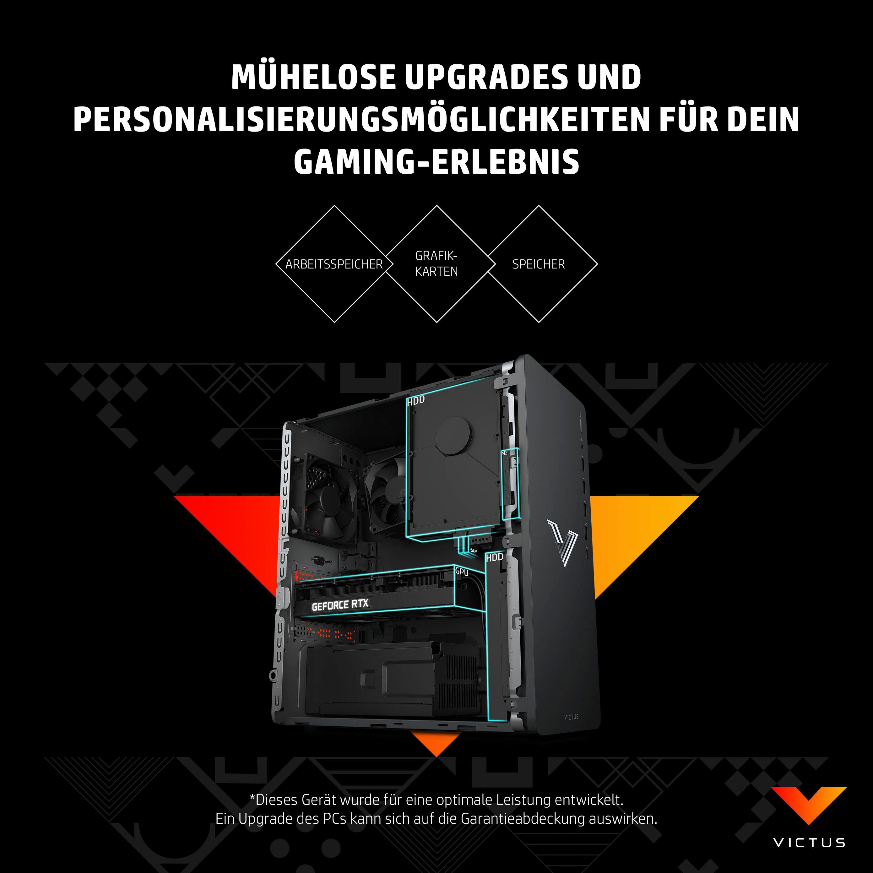 HP Victus TG02-1204ng Gaming-PC (Intel Core i7 13700F, GeForce RTX 4060 Ti, 16 GB RAM, 1000 GB SSD, Luftkühlung)
