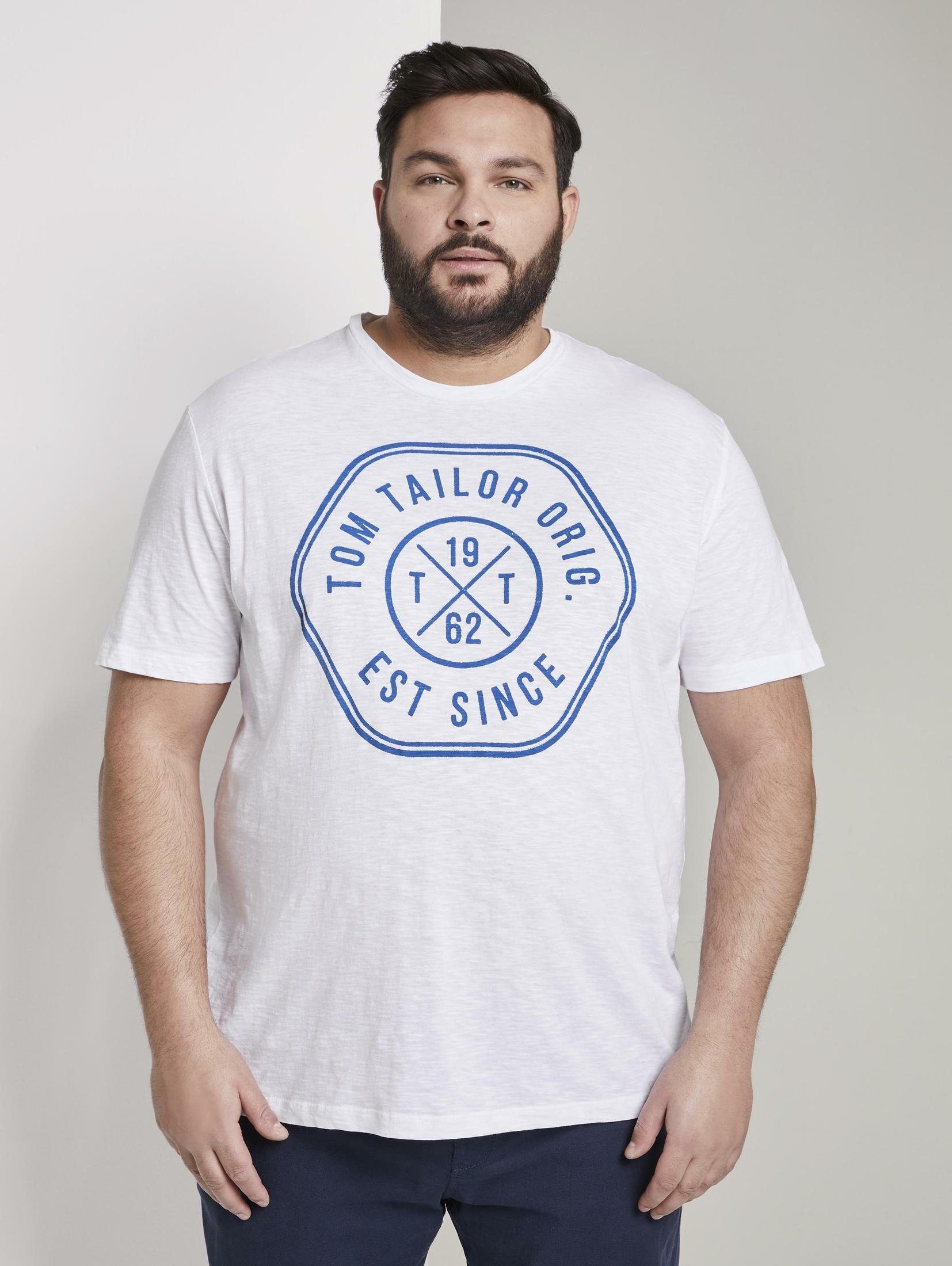 TOM TAILOR PLUS T-Shirt T-Shirt mit Print White