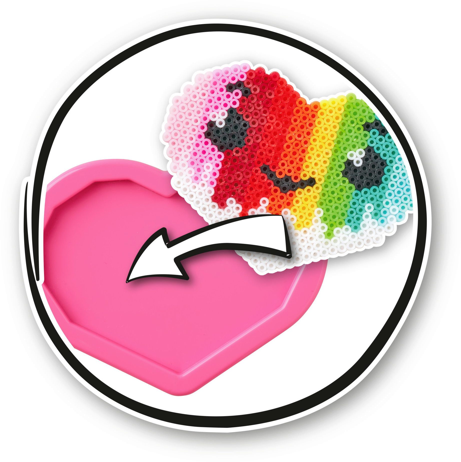 SIMBA Kreativset Kreativ Perlen ART & FUN 1500 Bügelperlen Heart Herz 106374695