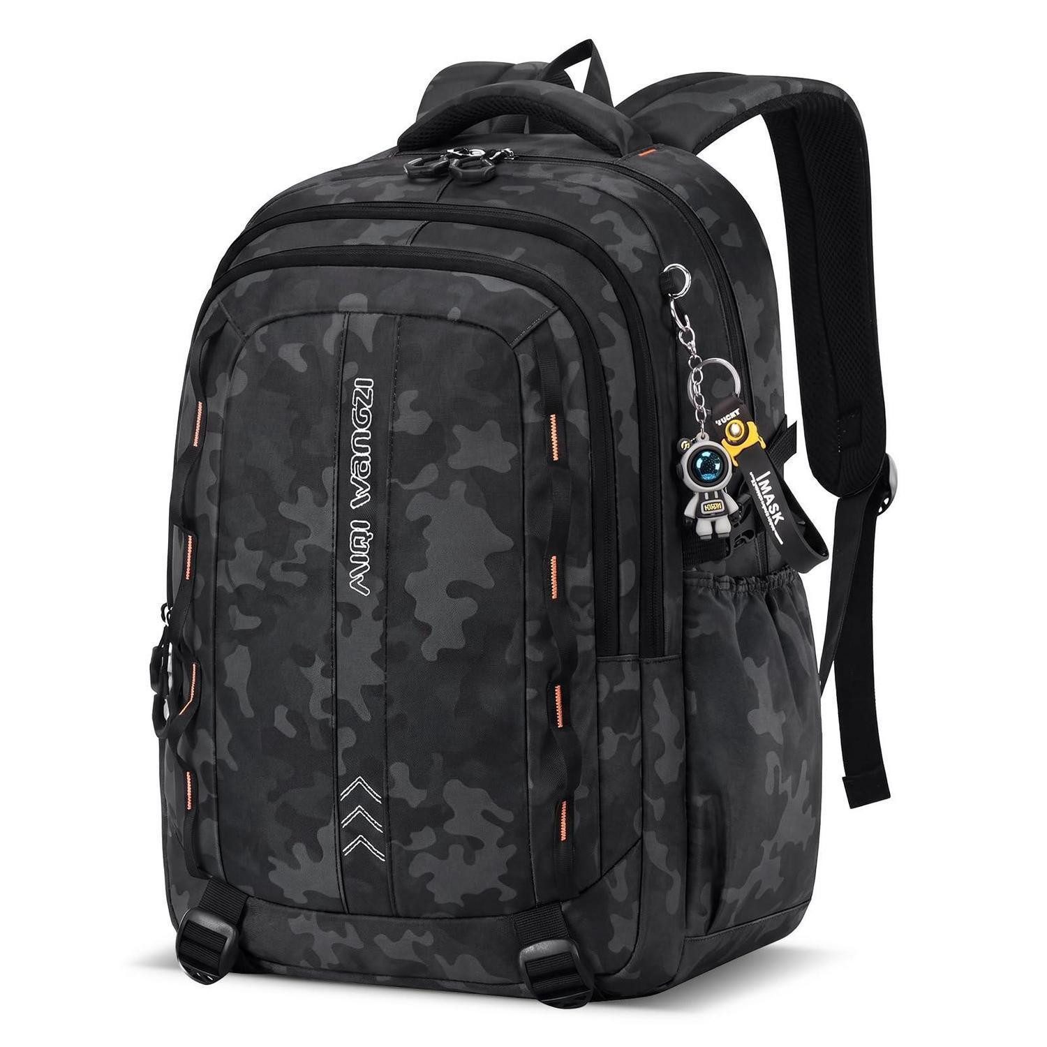 LuxusKollektion Schulrucksack Schulrucksack Jungen Camouflage Schwarz 35L