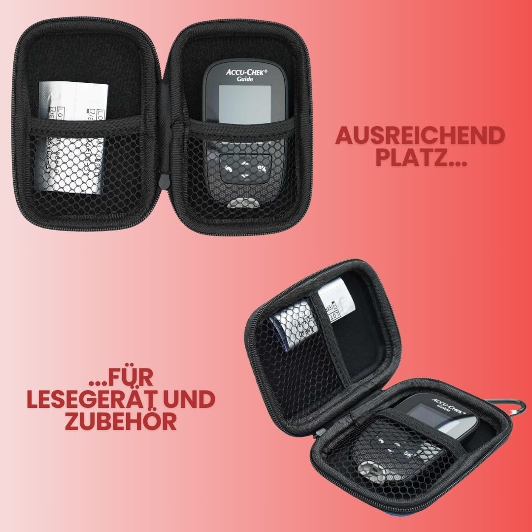 caseroxx Blutzuckermessgerät Blutzuckermessgerät Tasche für Accu-Chek Aviva / Guide / Instant