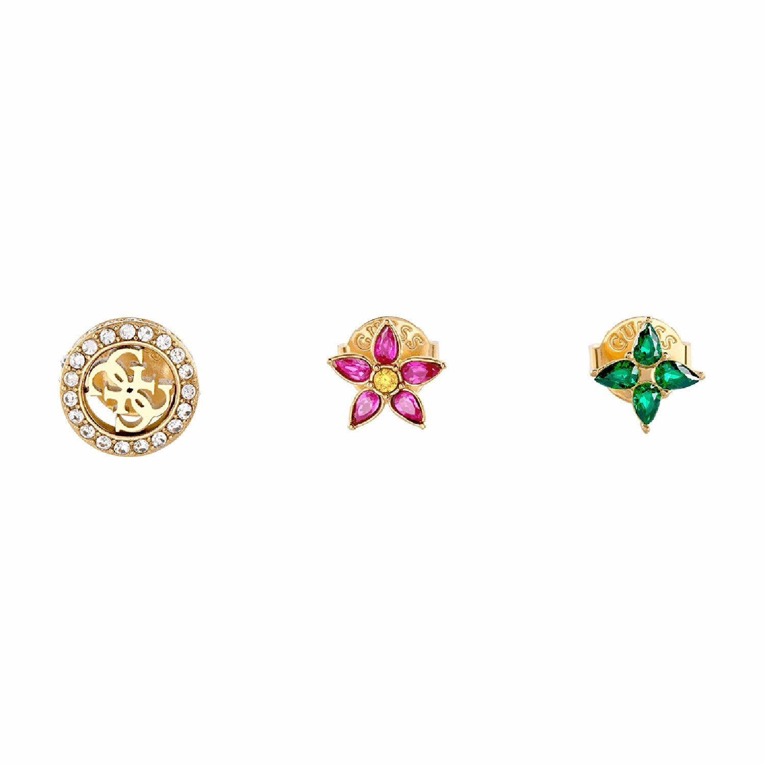 Guess Paar Ohrstecker JUBE06038JWYGMCT/U, für Damen 3er-Set Goldfarben