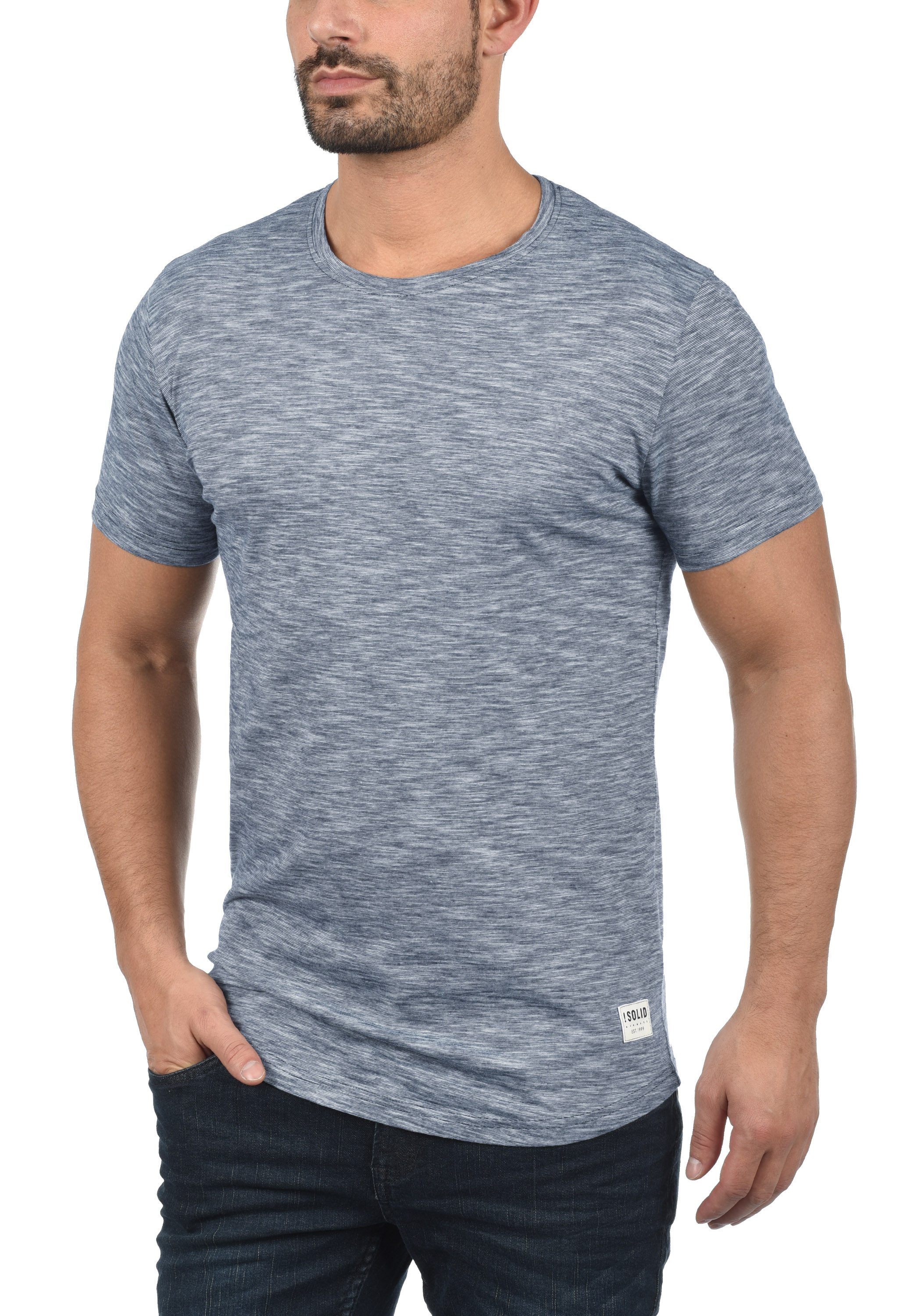 !Solid Rundhalsshirt SDFigos Kurzarmshirt mit Melierung günstig online kaufen