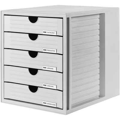 HAN Schubladenbox 1450, mit 5 Schubladen, geschlossen, stapelbar/ integrierbar