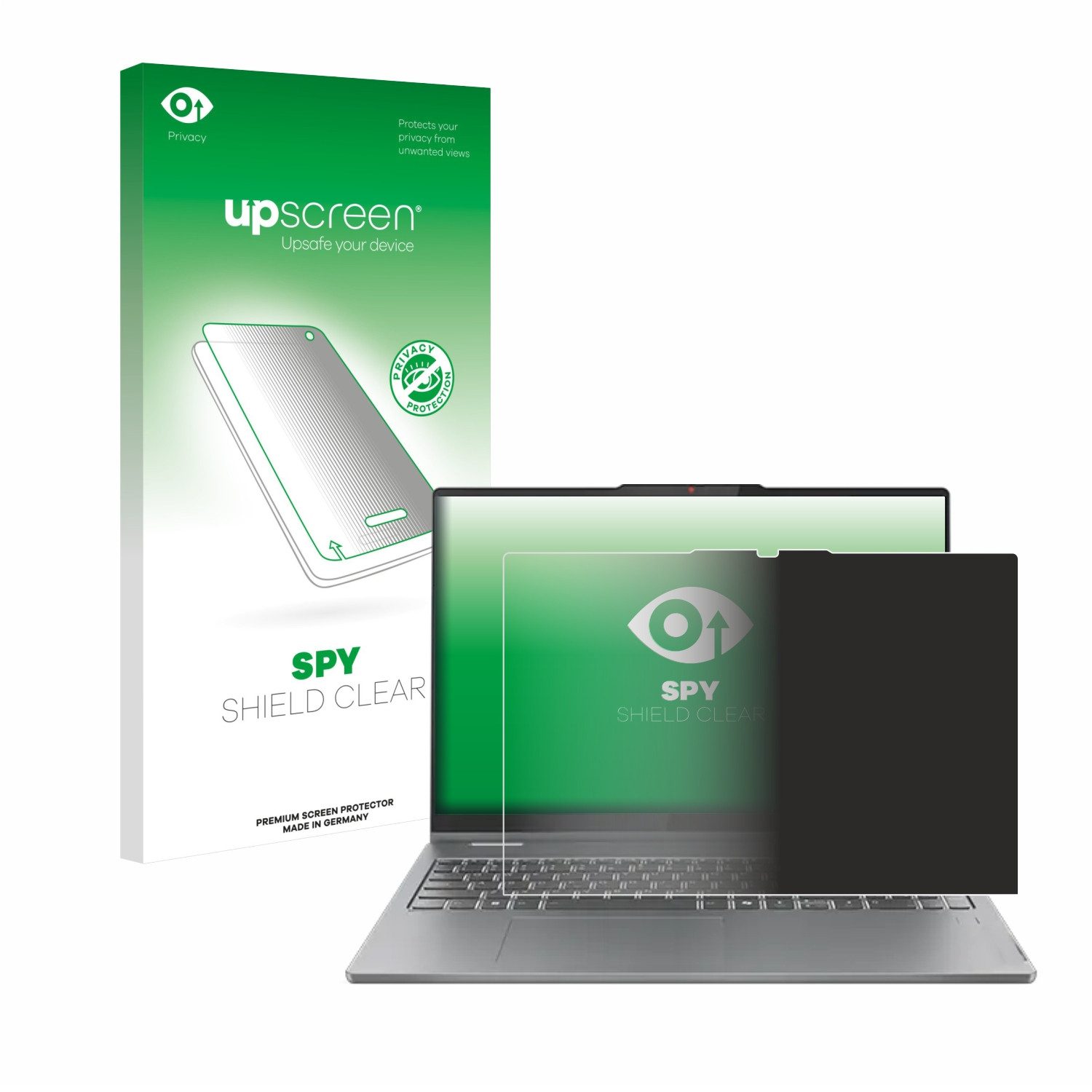 upscreen Displayschutzfolie Sichtschutzfolie für Lenovo IdeaPad 5 2-in-1 Gen 10 16", Anti-Spy Privacy Sichtschutz Blickschutzfolie Blaulicht-Schutz