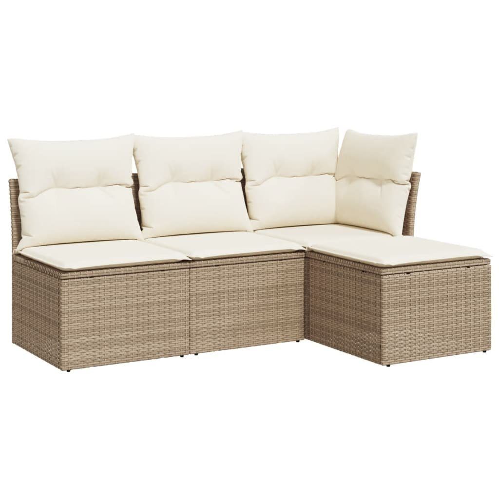 vidaXL Gartenlounge-Set 4-tlg. Garten-Sofagarnitur mit Kissen günstig online kaufen