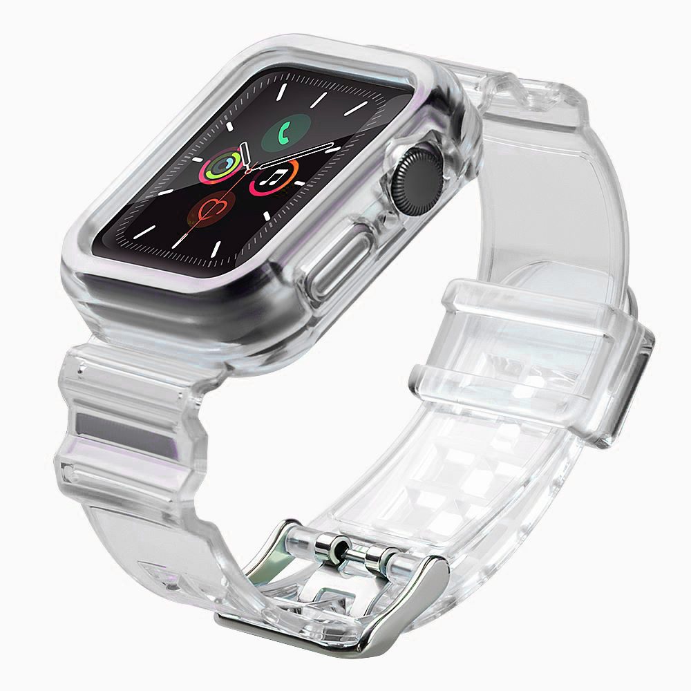 Hurtel Armband Sportband Uhrenarmband Schutzgehäuse (Spar-Set, 1-tlg., 247 mm verstellbar), Schutzgehäuse, verstellbar 155-219 mm, TPU