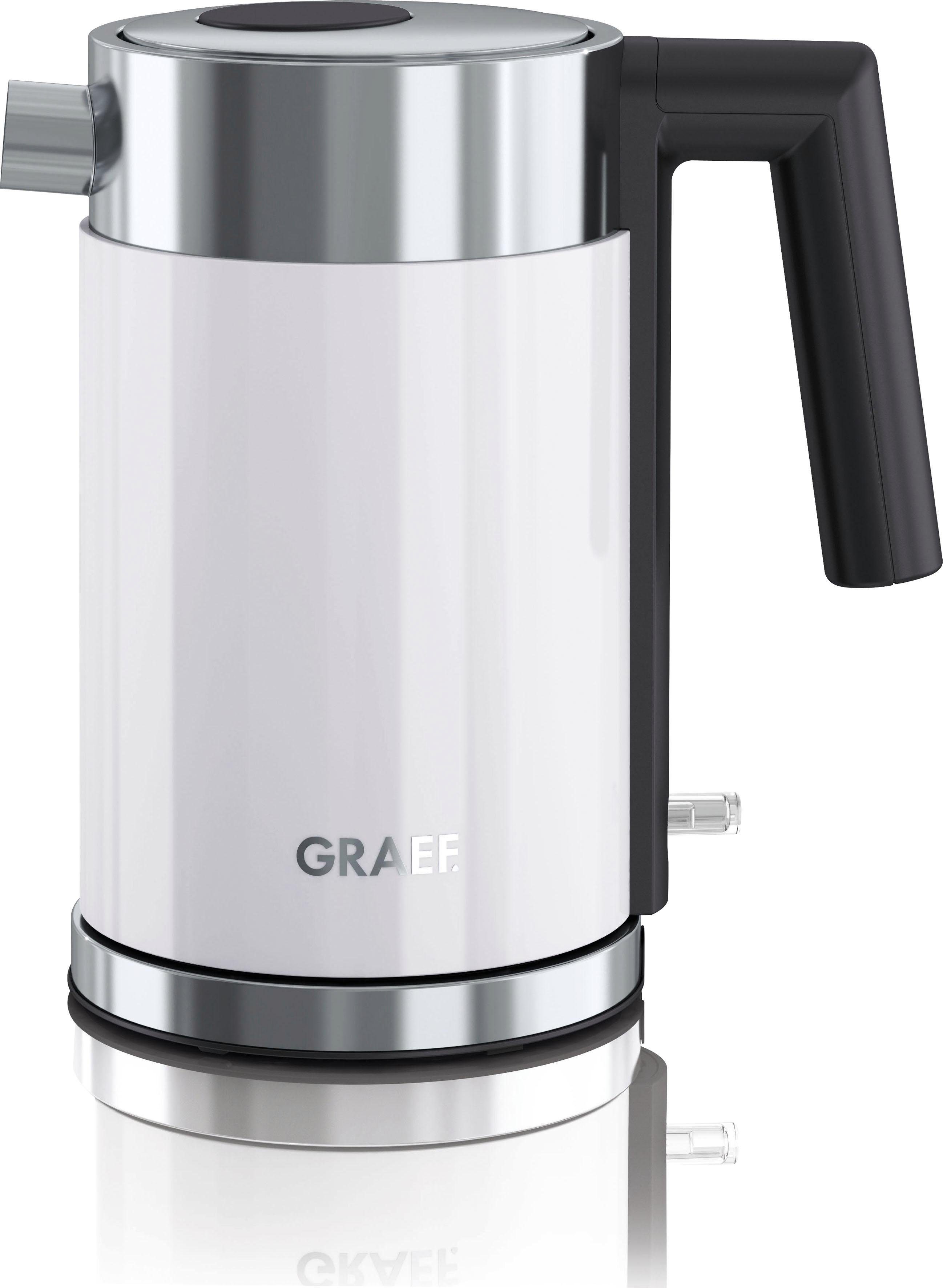 Graef Wasserkocher WK 401, 1 l, 1850 W, Edelstahl, weiß