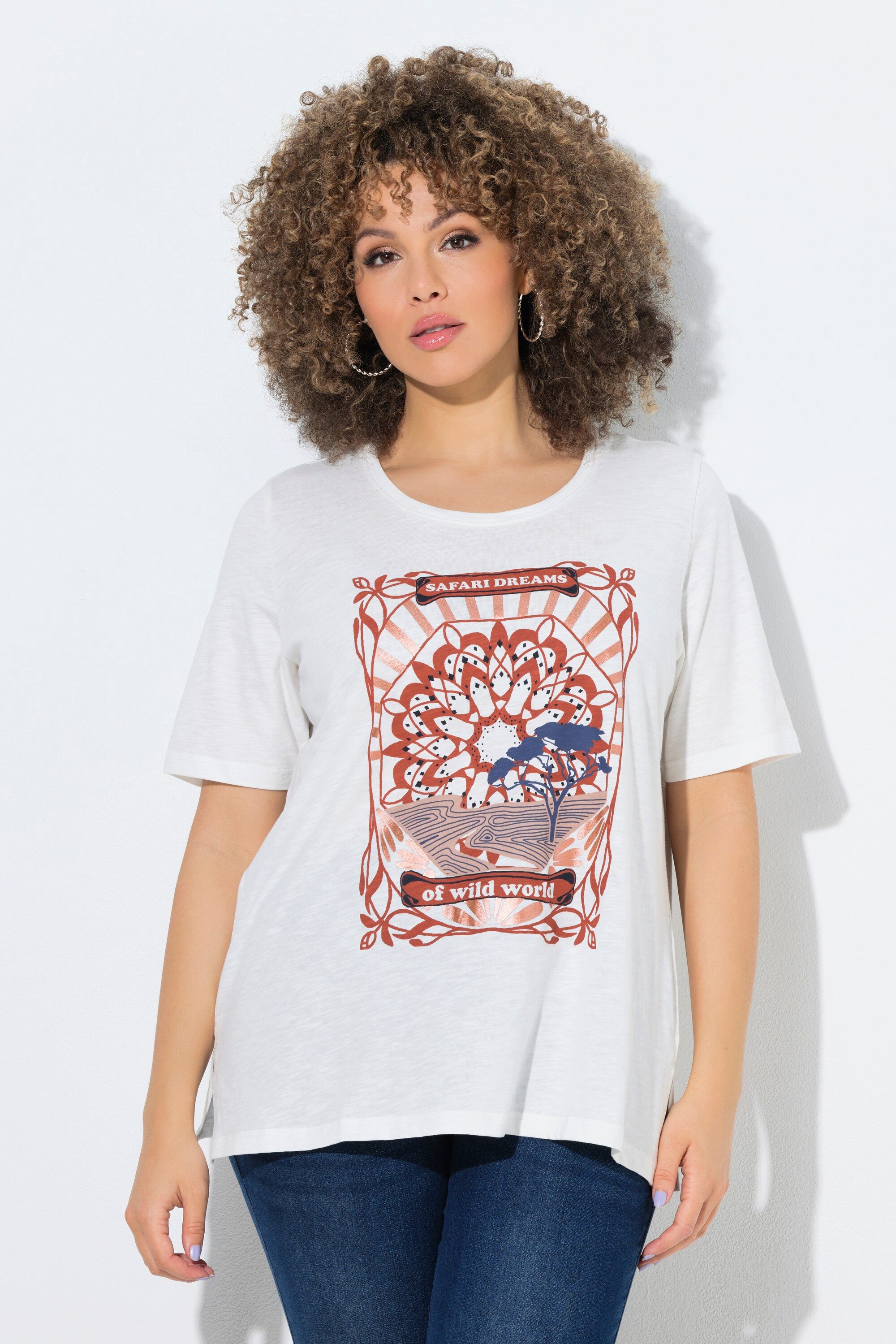 T-Shirt T-Shirt Motivdruck Classic Rundhals Halbarm