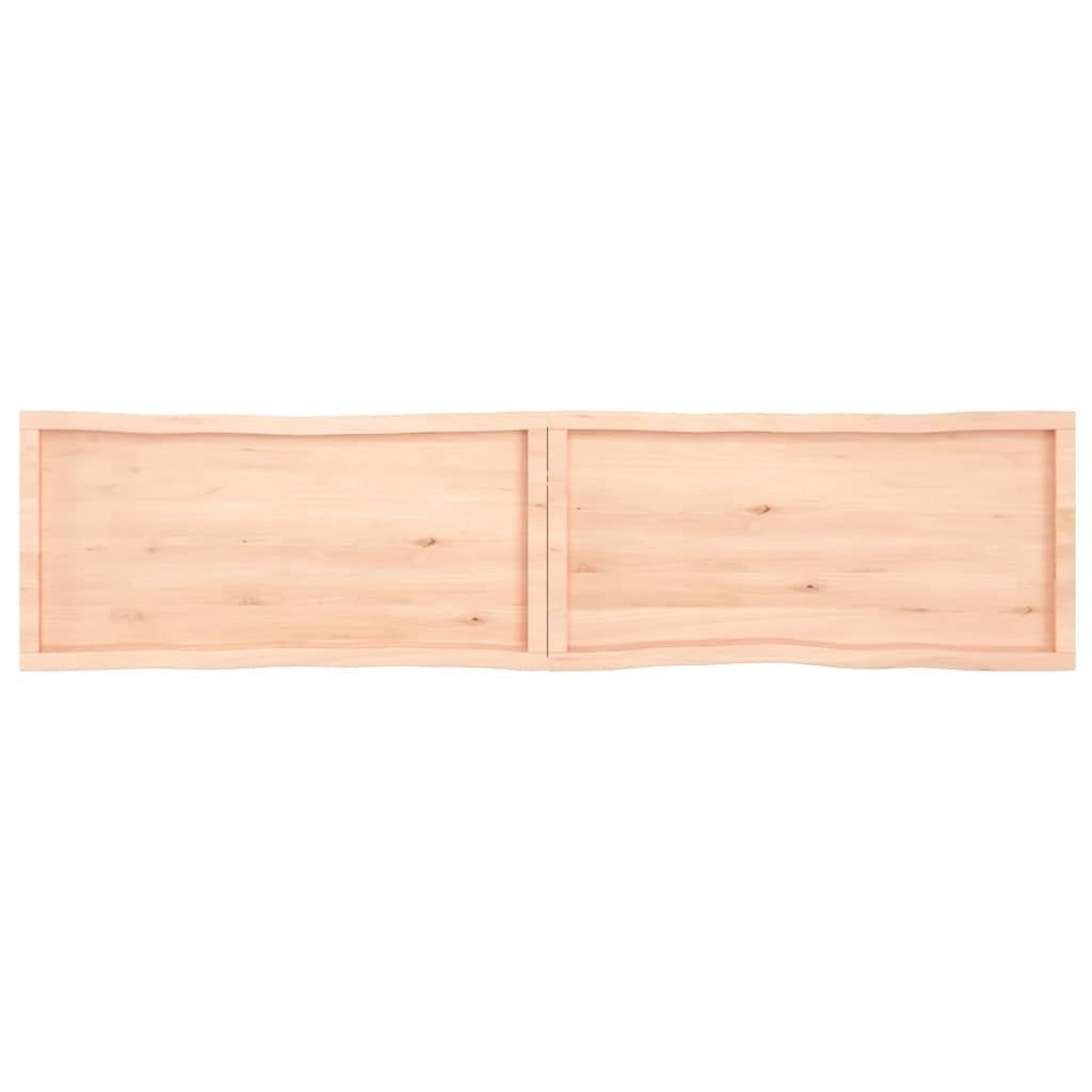 Baumkante St) furnicato (1 Massivholz 220x50x(2-6) Unbehandelt cm Tischplatte